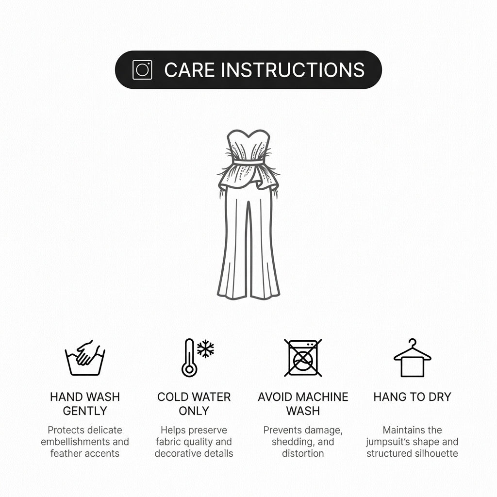 Tailored Wide Leg Pearl Embellished Jumpsuit for Women – Elegant & Sophisticated Design Caliboot