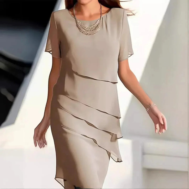 Women's Chiffon Midi Dress - VibreMode