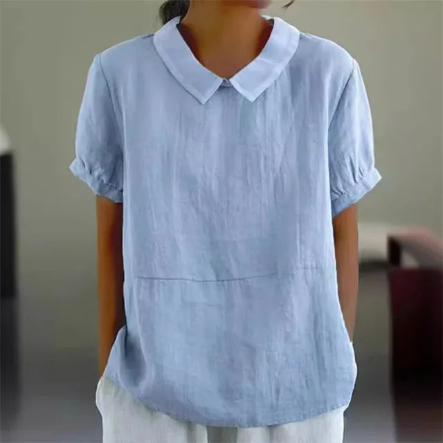 Women's Linen Collared Blouse