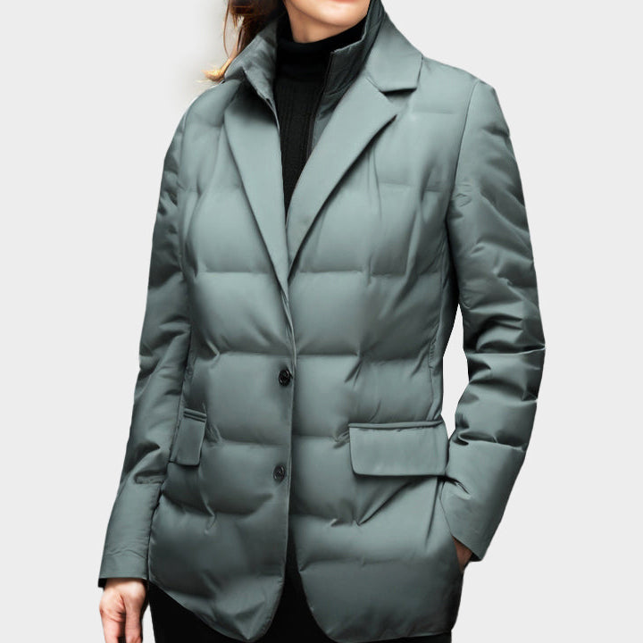 Insulated Fitted Down Winter Coat
