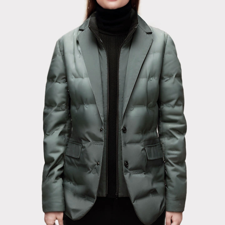 Insulated Fitted Down Winter Coat