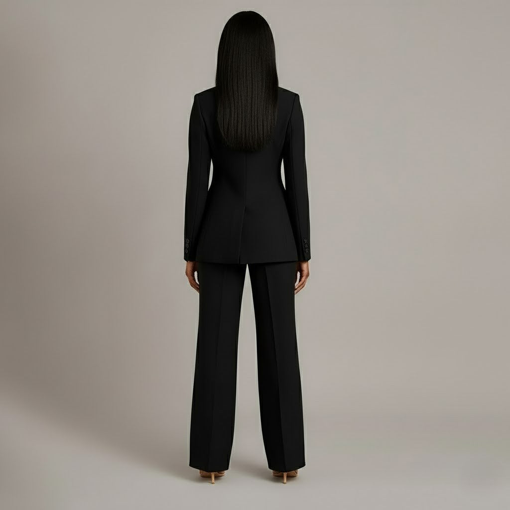Women's Long Blazer Suit Set Pants