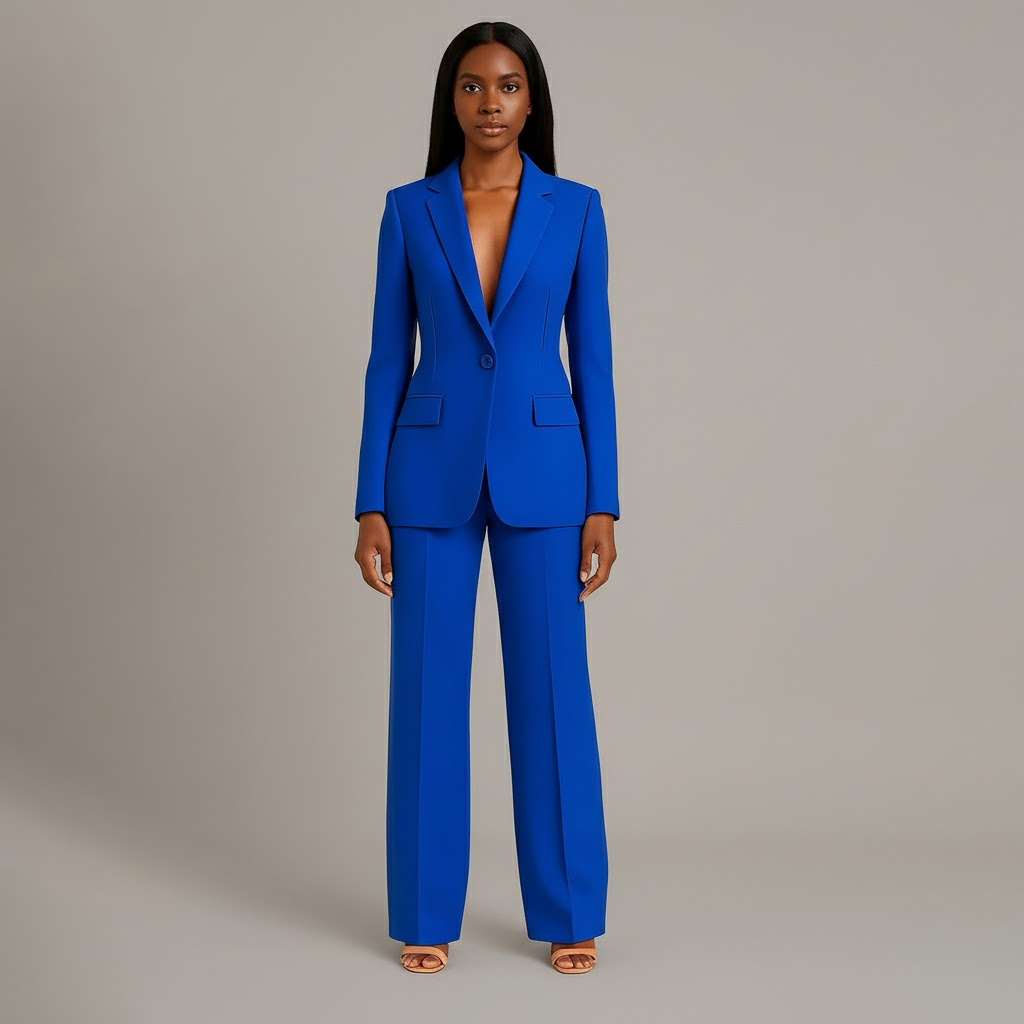 Women's Long Blazer Suit Set Pants