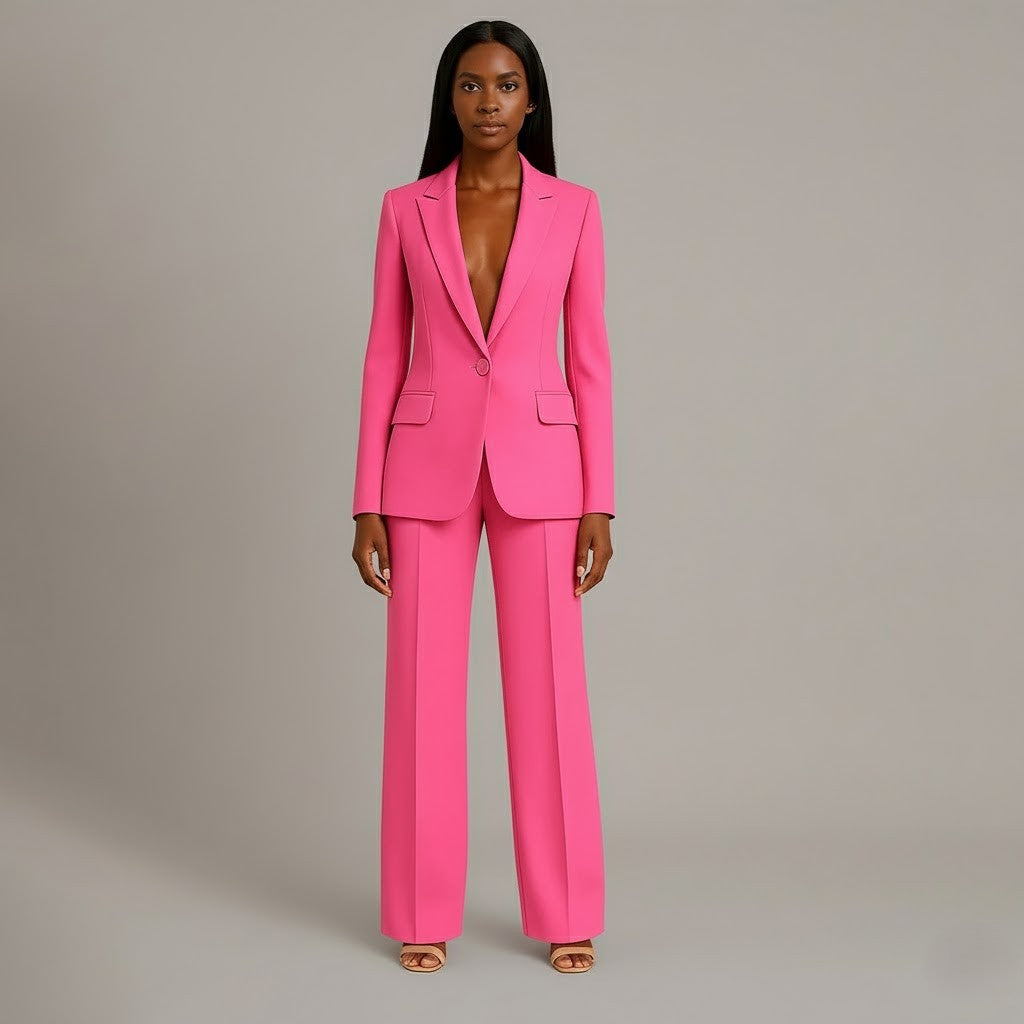 Women's Long Blazer Suit Set Pants