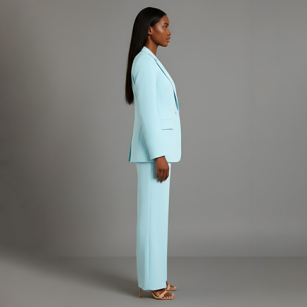 Women's Long Blazer Suit Set Pants