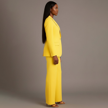 Women's Long Blazer Suit Set Pants