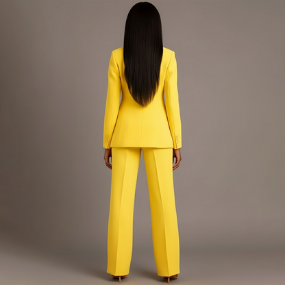 Women's Long Blazer Suit Set Pants