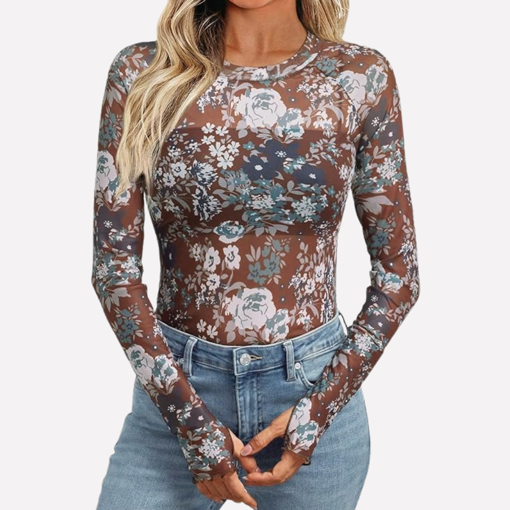 Women's Mesh Lace Blouse