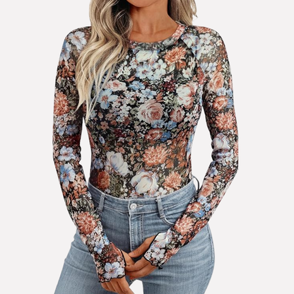 Women's Mesh Lace Blouse