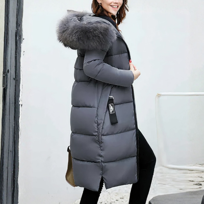 Women's Fur Collar Long Coat