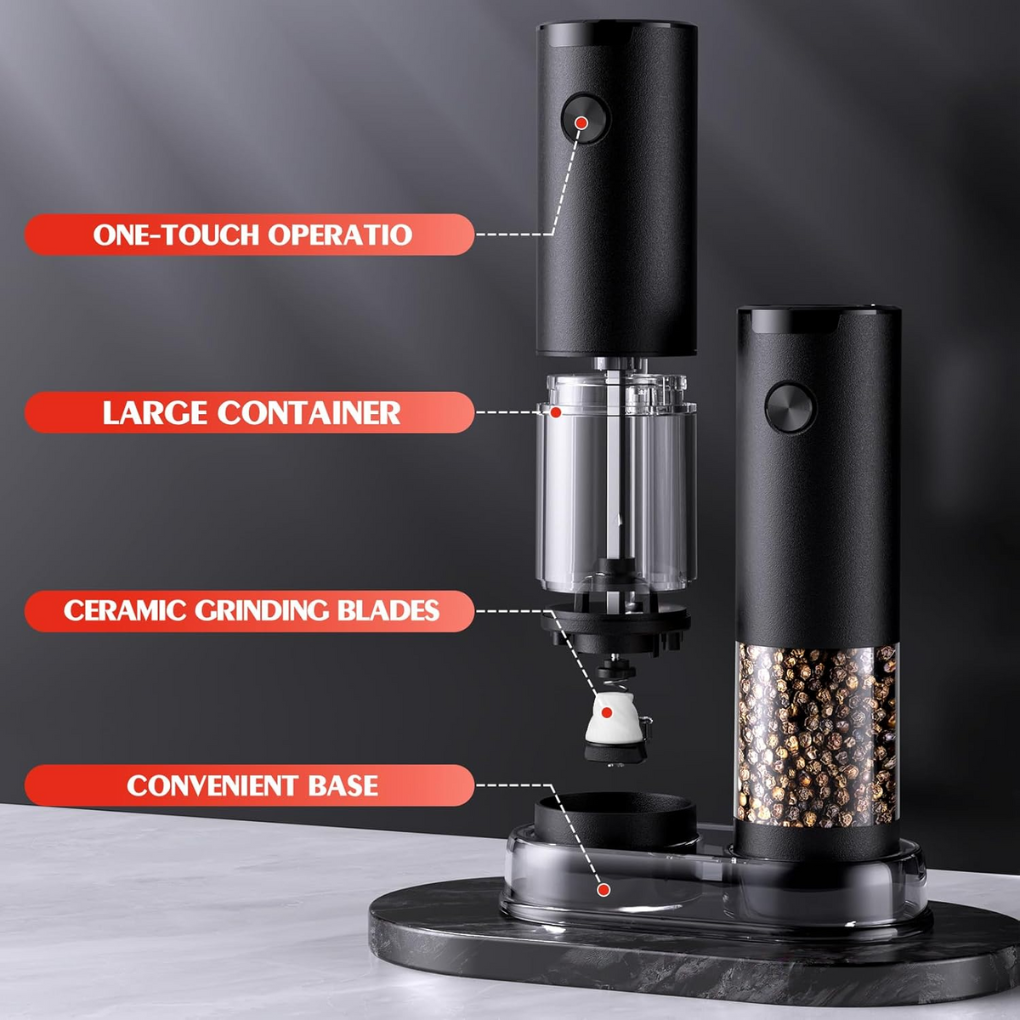 Electric Salt Pepper Grinder Set
