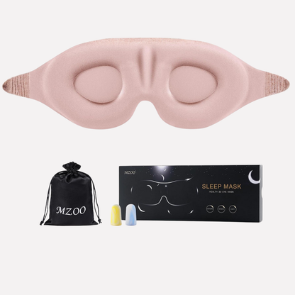 Contoured Sleep Eye Mask Black Silk