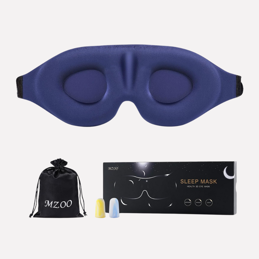 Contoured Sleep Eye Mask Black Silk