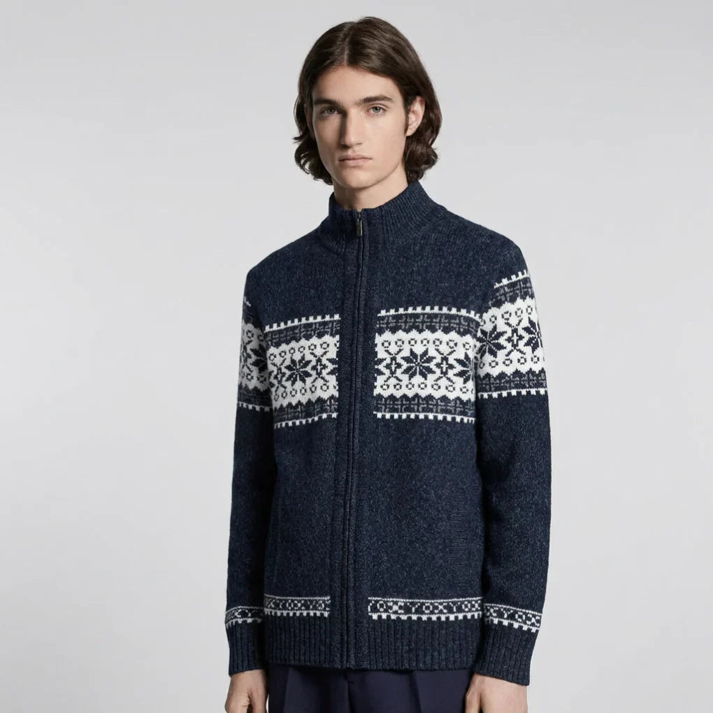 Men's Knitted Winter Cardigan - VibreMode
