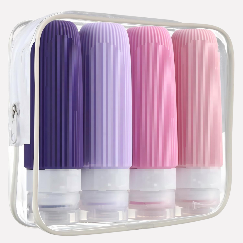 Travel Toiletry Bottles Set 4 Piece - VibreMode