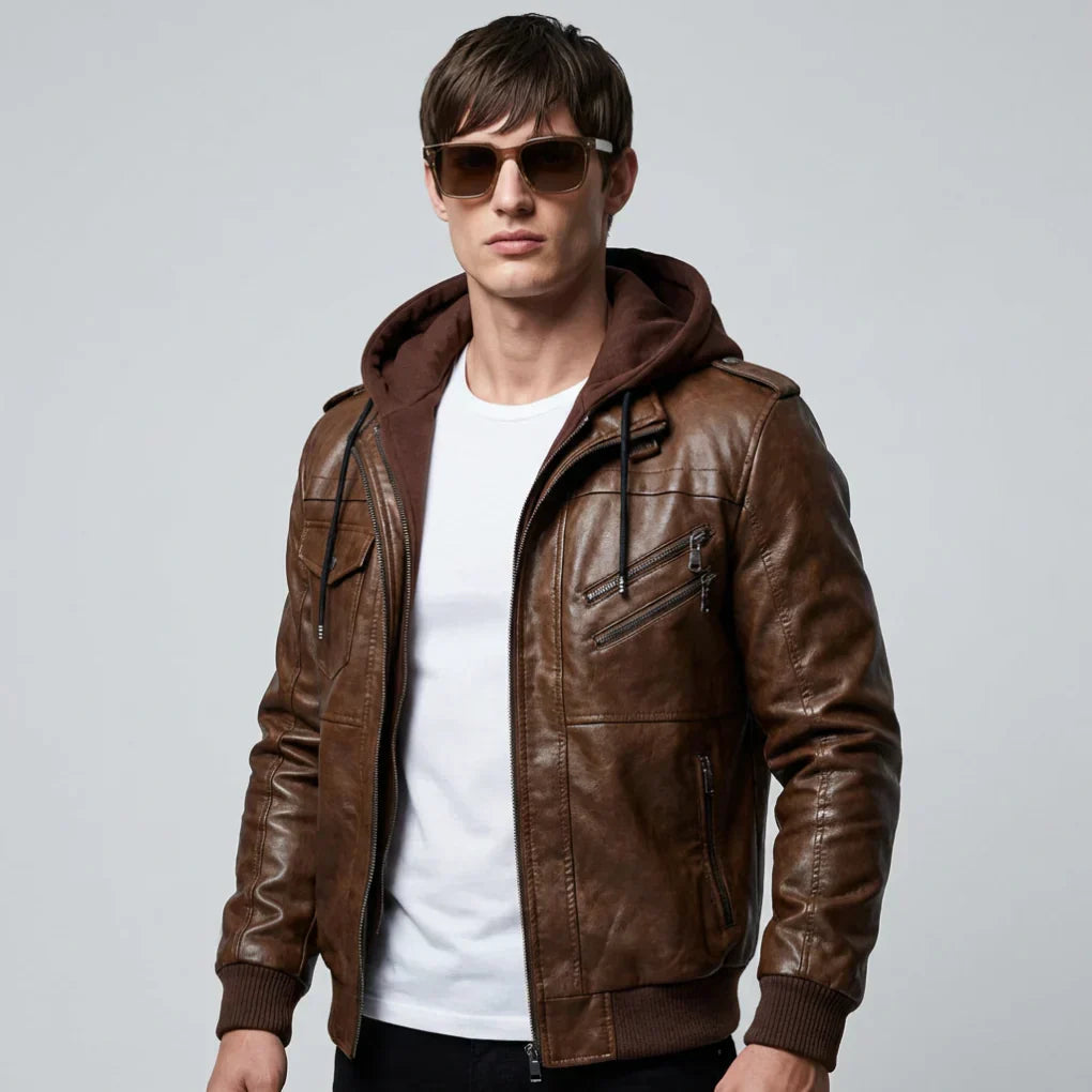 Men's Fur Collar Winter Coat - VibreMode