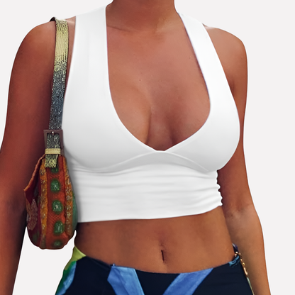 Women's Racerback Cropped Cutout Design