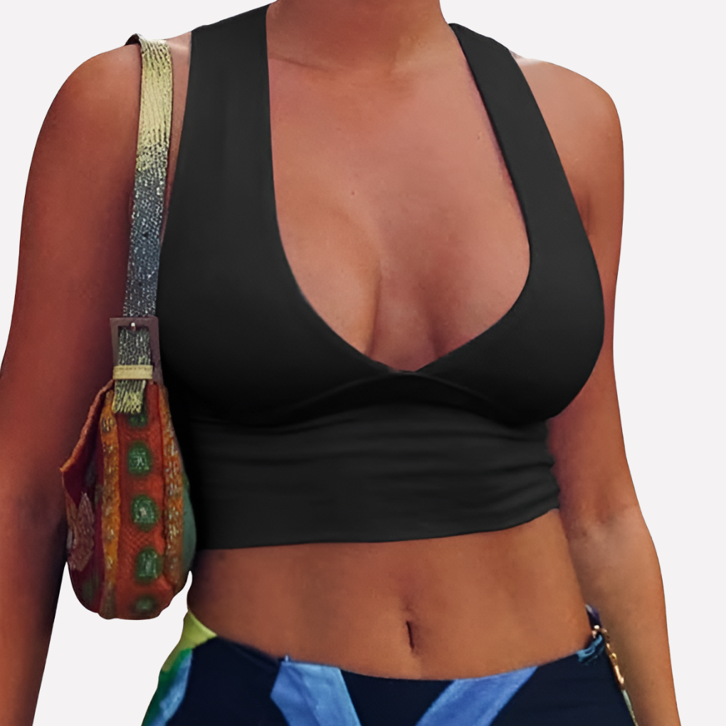 Women's Racerback Cropped Cutout Design