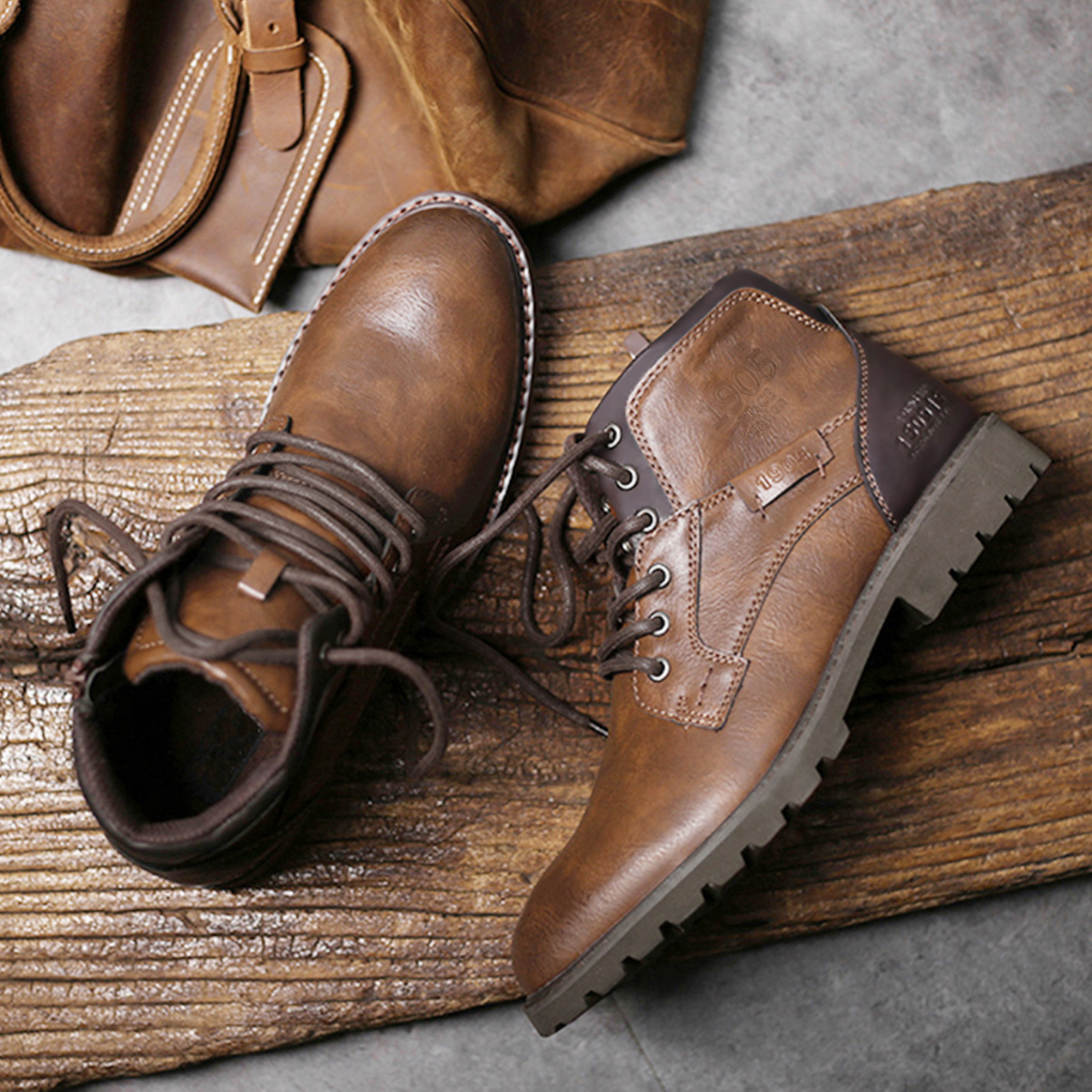 Men's Zip Up Ankle Boots - VibreMode