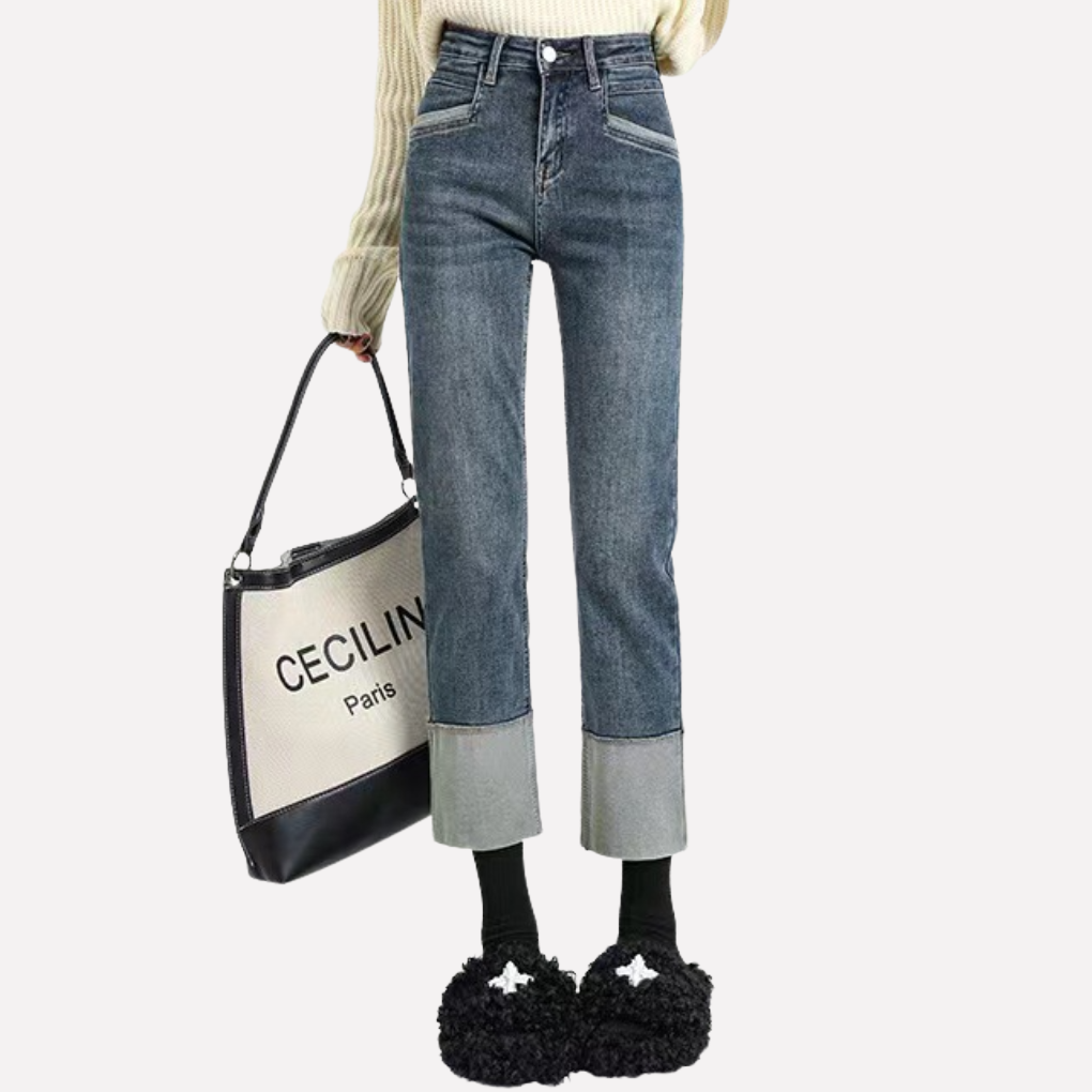 Women's Wide Leg High Waisted Jeans