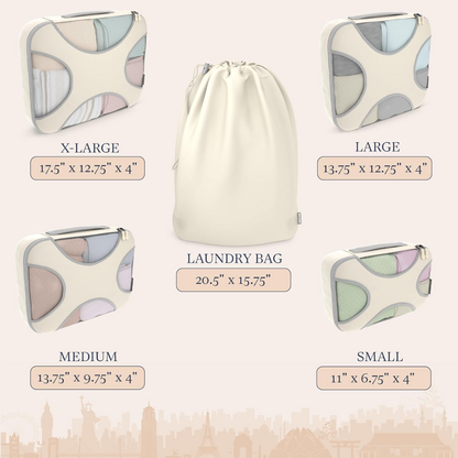 5 Piece Travel Packing Cube Set