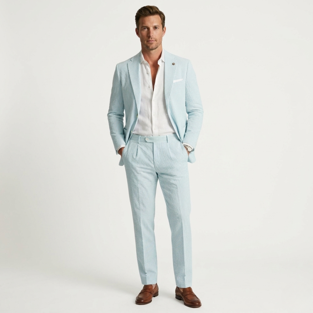 Men's Two-Piece Summer Suit - VibreMode