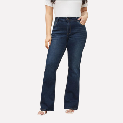 Women's High-Waisted Straight Leg Jeans Cropped