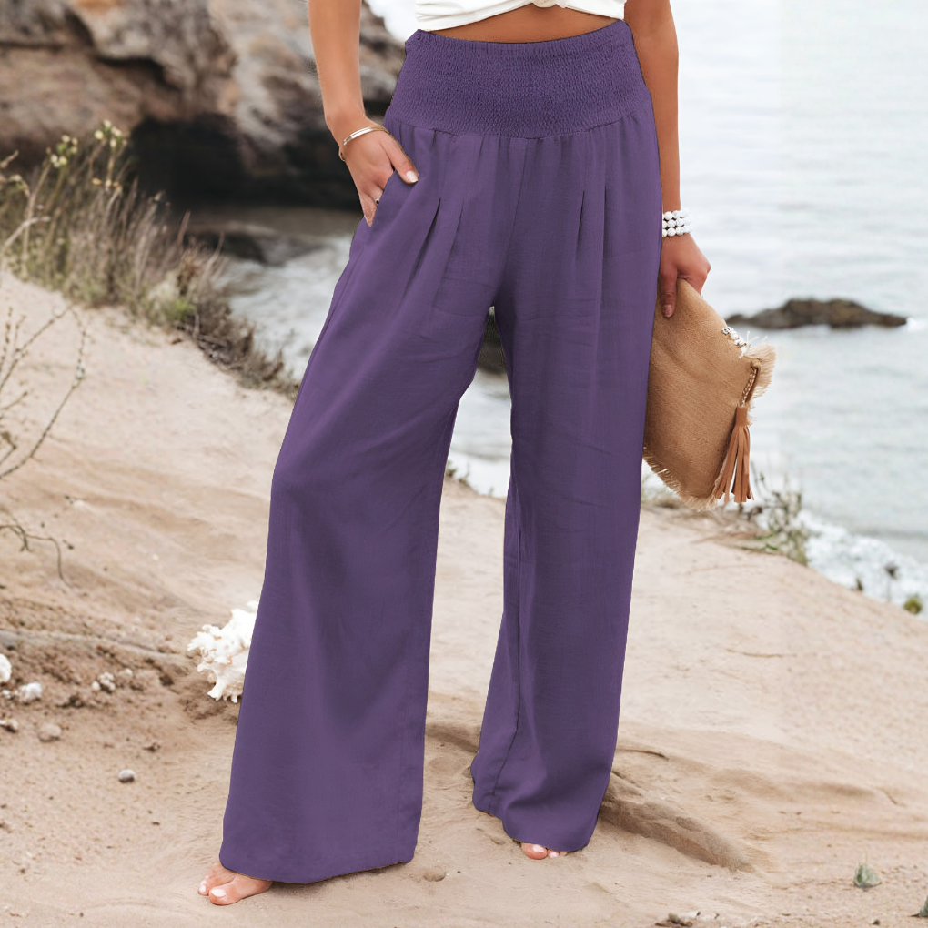 Women's Linen Palazzo Pants