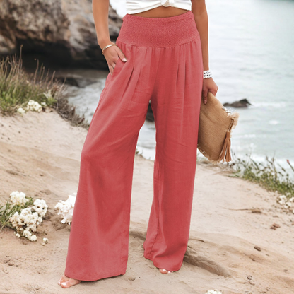 Women's Linen Palazzo Pants