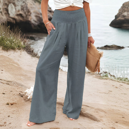 Women's Linen Palazzo Pants