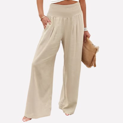 Women's Linen Palazzo Pants