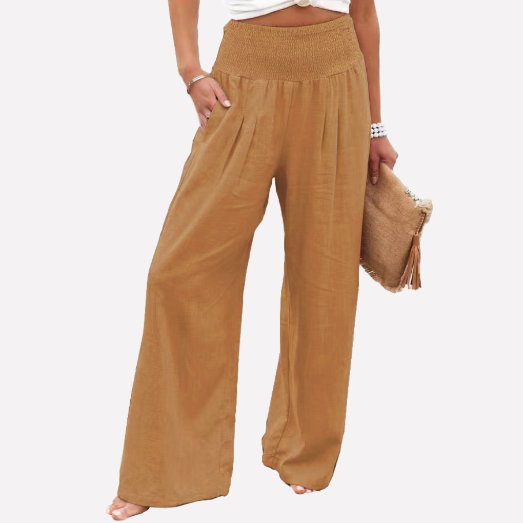 Women's Linen Palazzo Pants