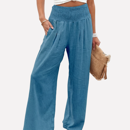 Women's Linen Palazzo Pants