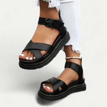 Women's Ergonomic Buckle Strap Sandals Comfortable - VibreMode