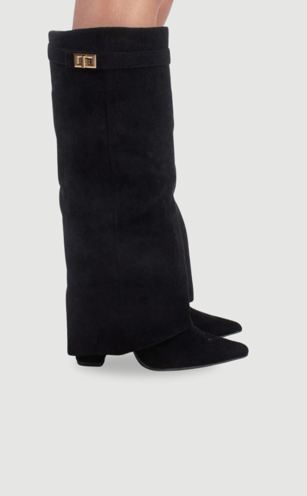 Women's Thigh-High Slouchy Boots Pointed Toe Comfortable - VibreMode