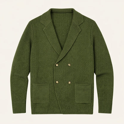 Men's Double Breasted Knit Cardigan