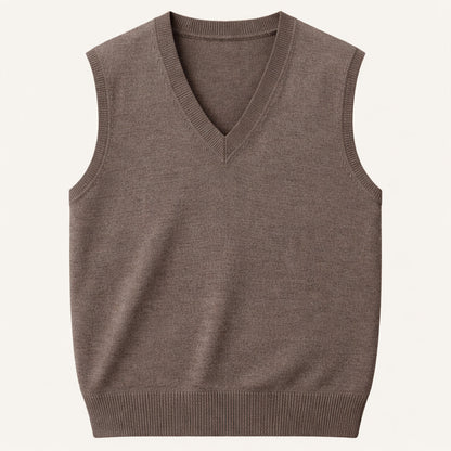 Men's V Neck Sleeveless Knit Vest