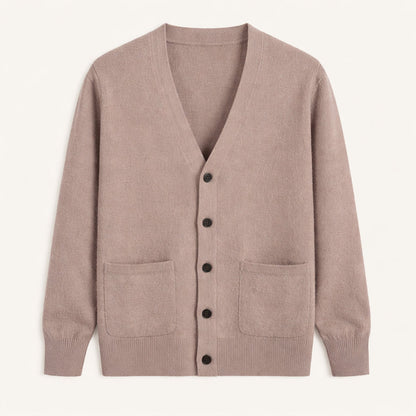 Men's 100% Cashmere Cardigan - VibreMode