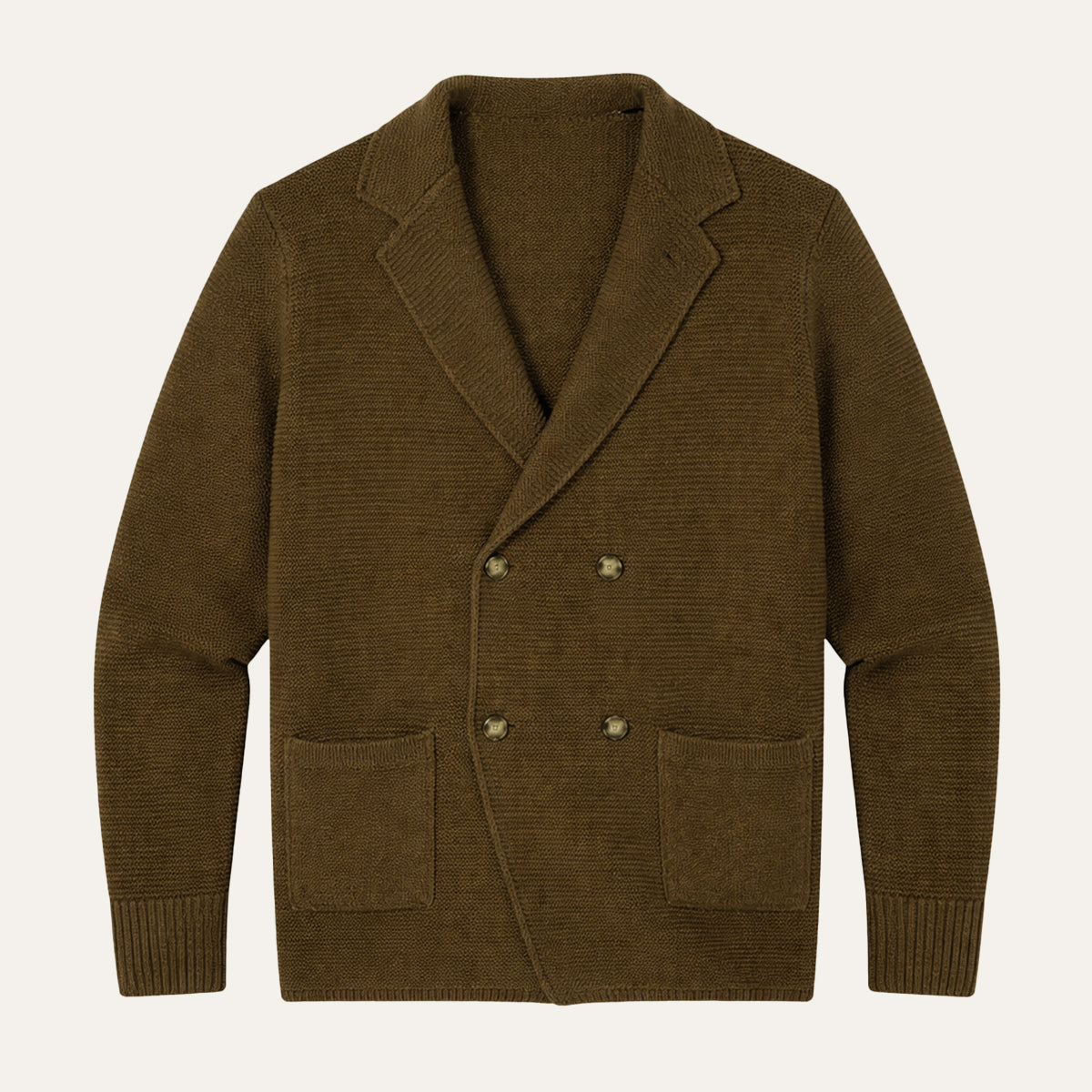 Men's Double Breasted Knit Cardigan