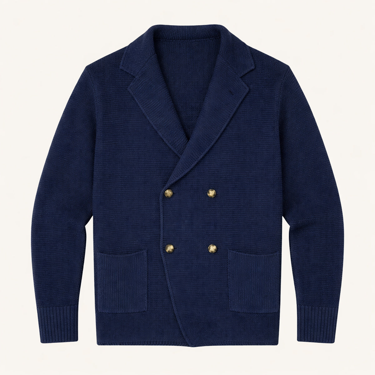 Men's Double Breasted Knit Cardigan
