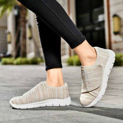 Comfortable Wide Fit Walking Shoes for Women with Adjustable Strap