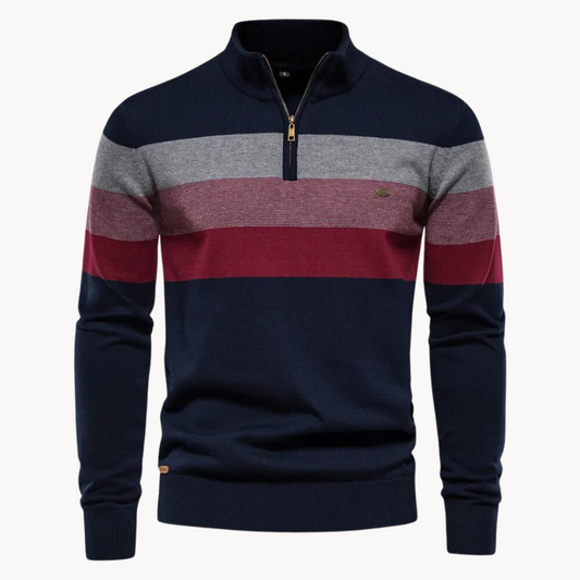 Women's Half-Zip Sweater Comfortable Fit - VibreMode