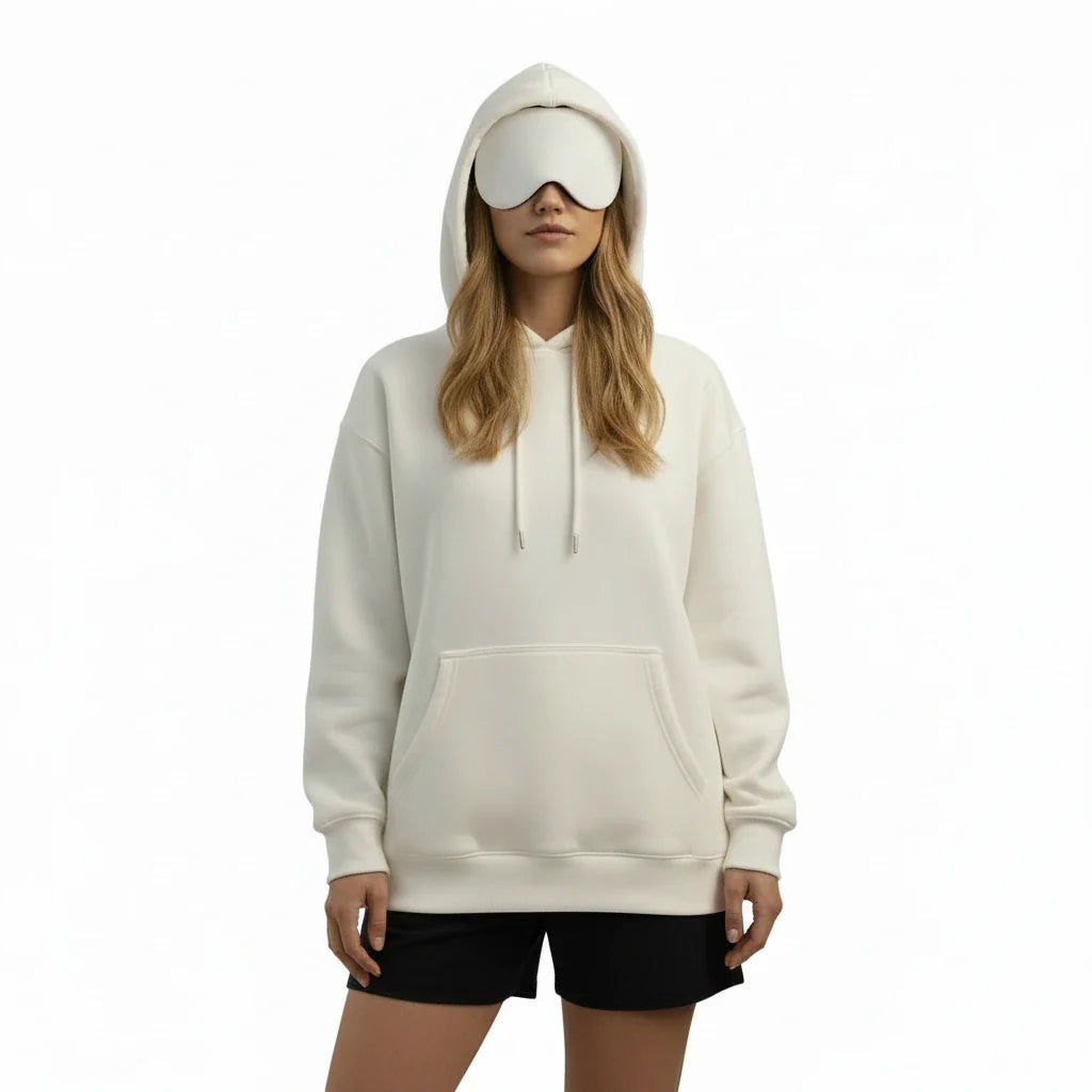 Travel Sleep Hoodie with Eye Mask