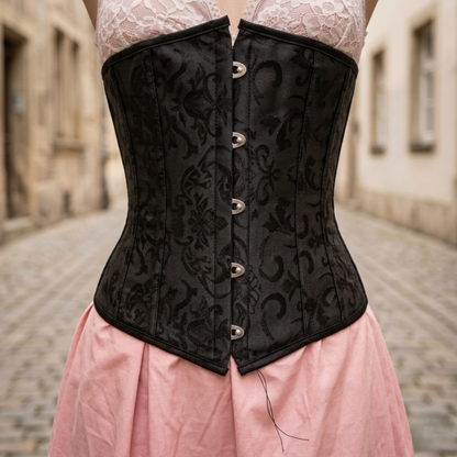 Women’s Jacquard Waist Trainer Corset Steel Boned Shapewear