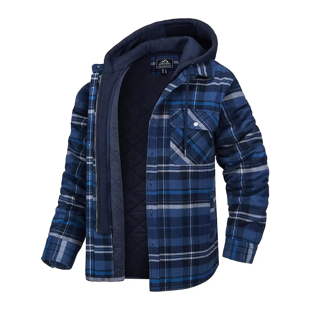 Enzo Men's Checkered Jacket Timeless Elegance