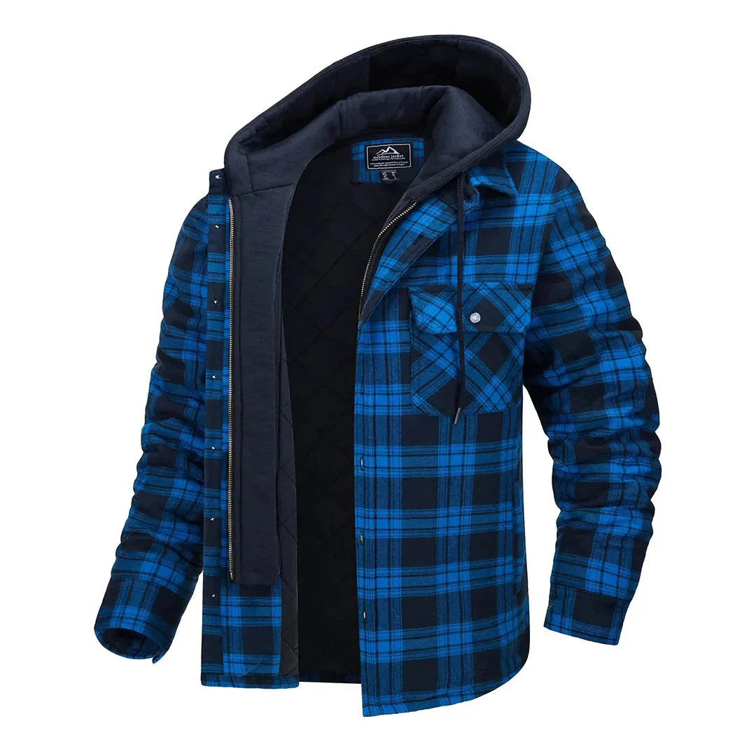 Enzo Men's Checkered Jacket Timeless Elegance