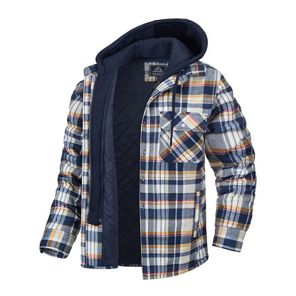 Enzo Men's Checkered Jacket Timeless Elegance