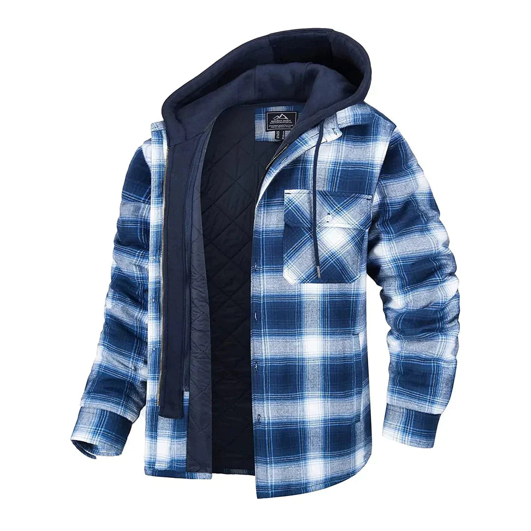 Enzo Men's Checkered Jacket Timeless Elegance