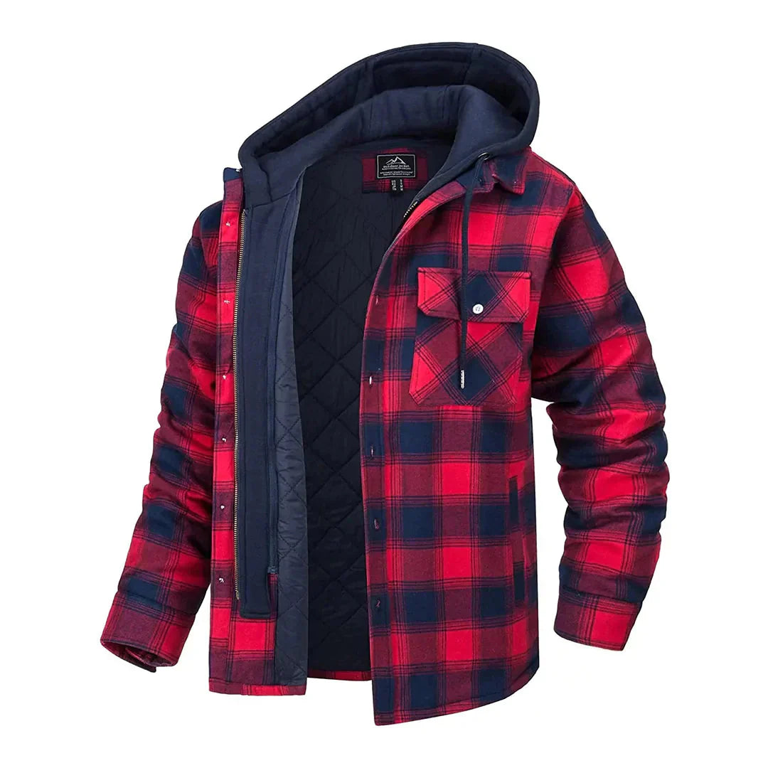 Enzo Men's Checkered Jacket Timeless Elegance - VibreMode