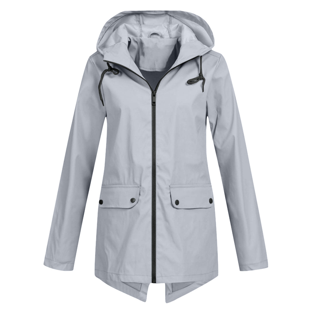 Women's Waterproof Mid-Length Zipper Jacket